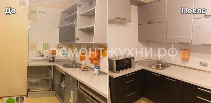Замена фасадов кухни в Москве